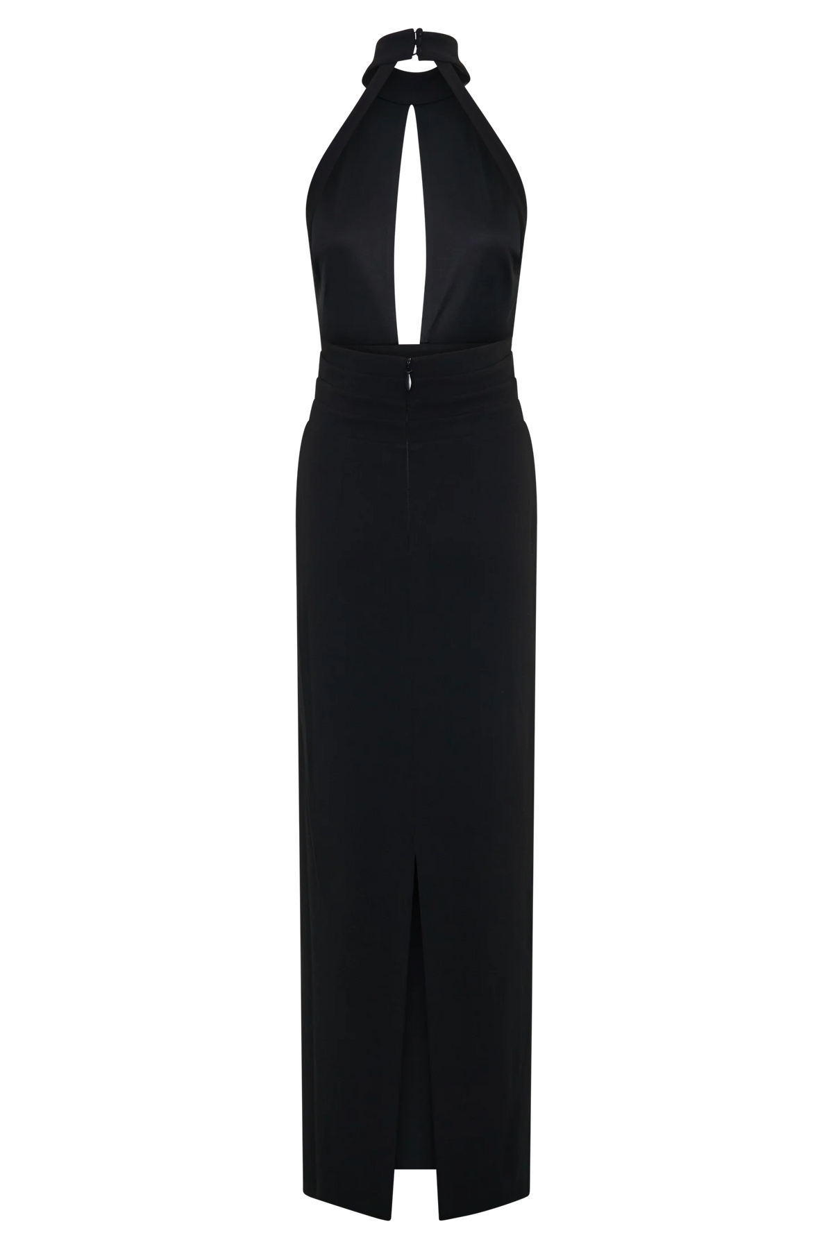 Elan Stretch Crepe Maxi Dress - Black
