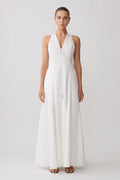 Sienna Button Down Maxi Dress - White