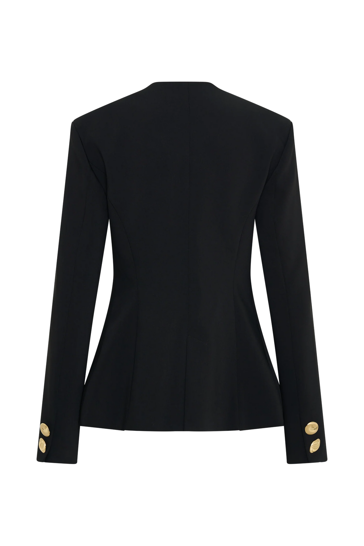 Asia Mixed Button Blazer - Black