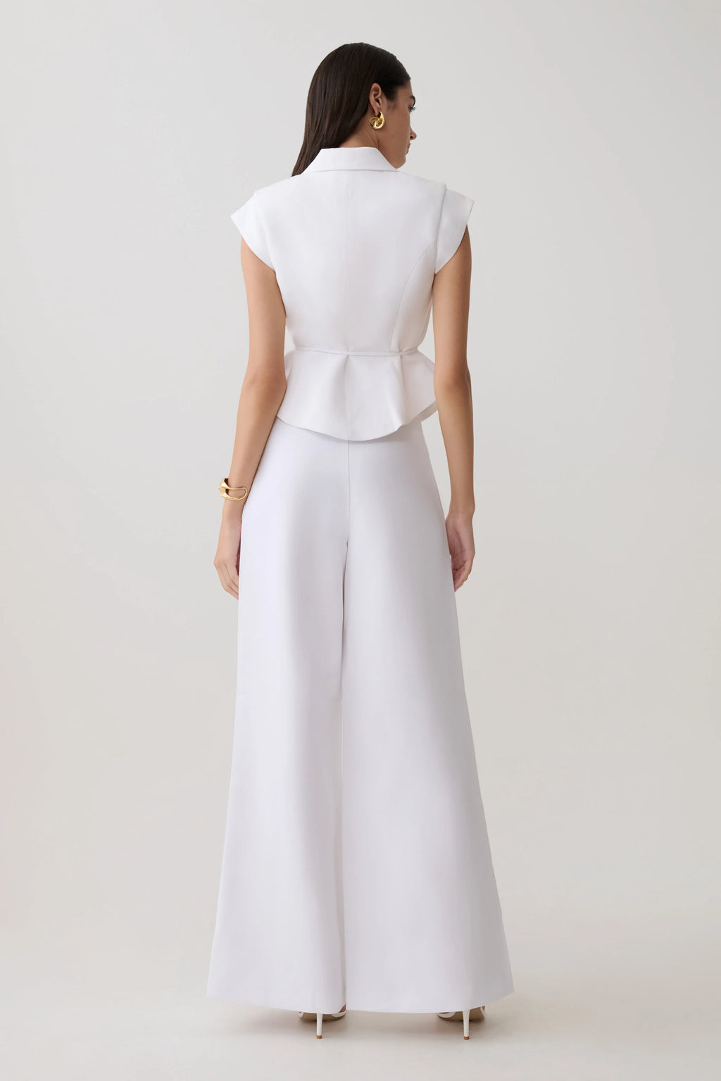 Andina Shortsleeve Linen Top - White