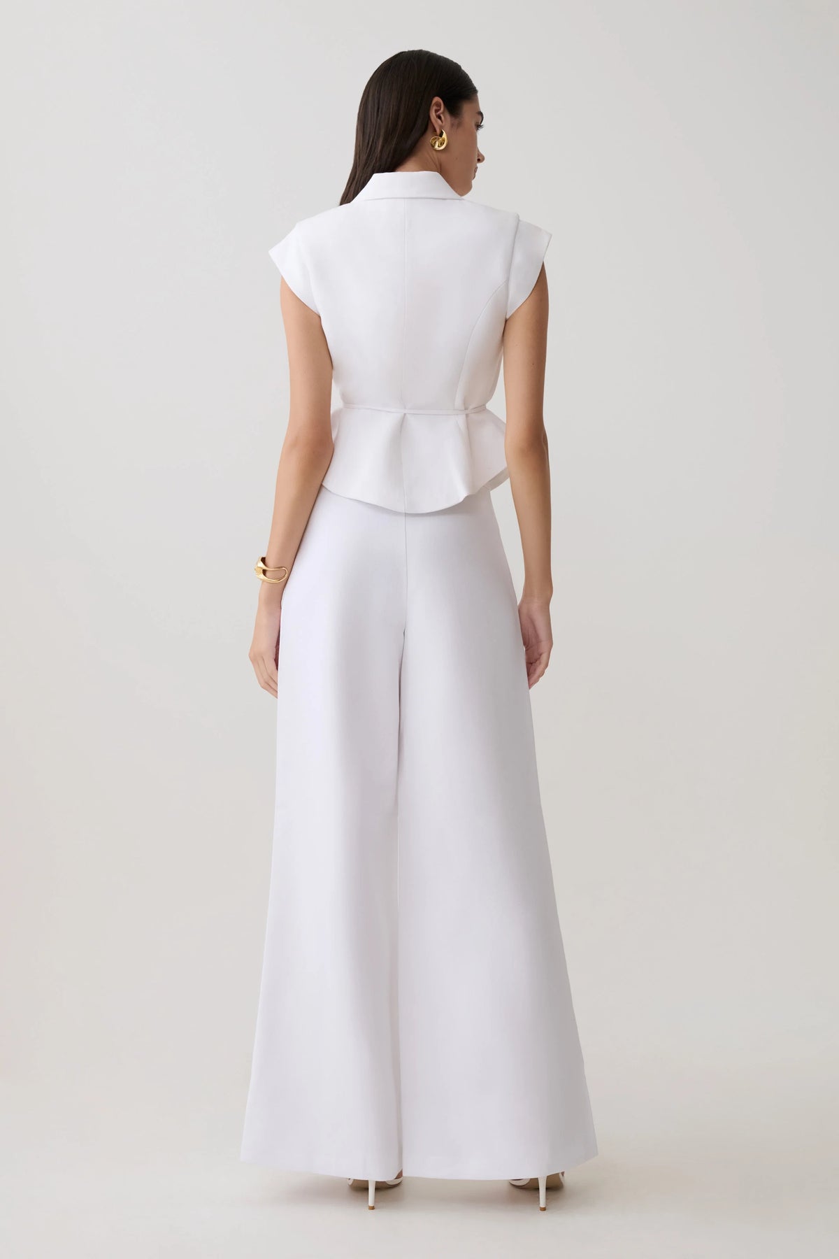 Andina Shortsleeve Linen Top - White
