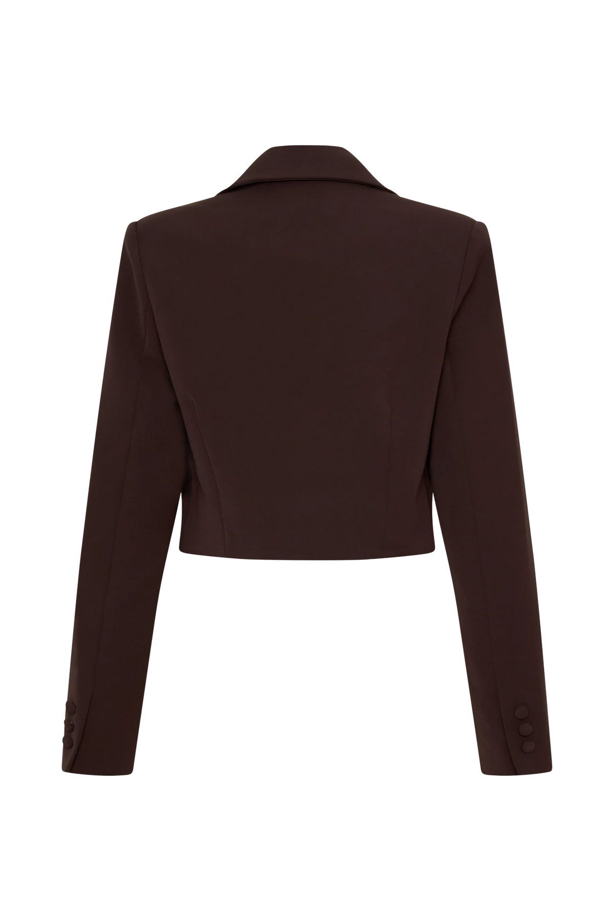 Simone Cropped Suiting Blazer - Dark Chocolate