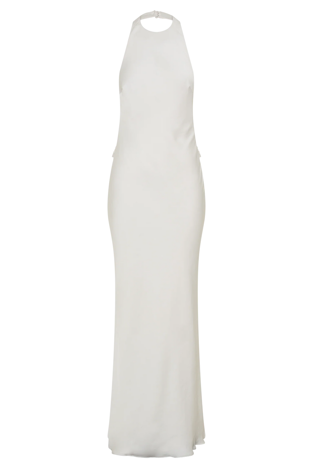 Rinna Satin Halter Maxi Dress - Ivory