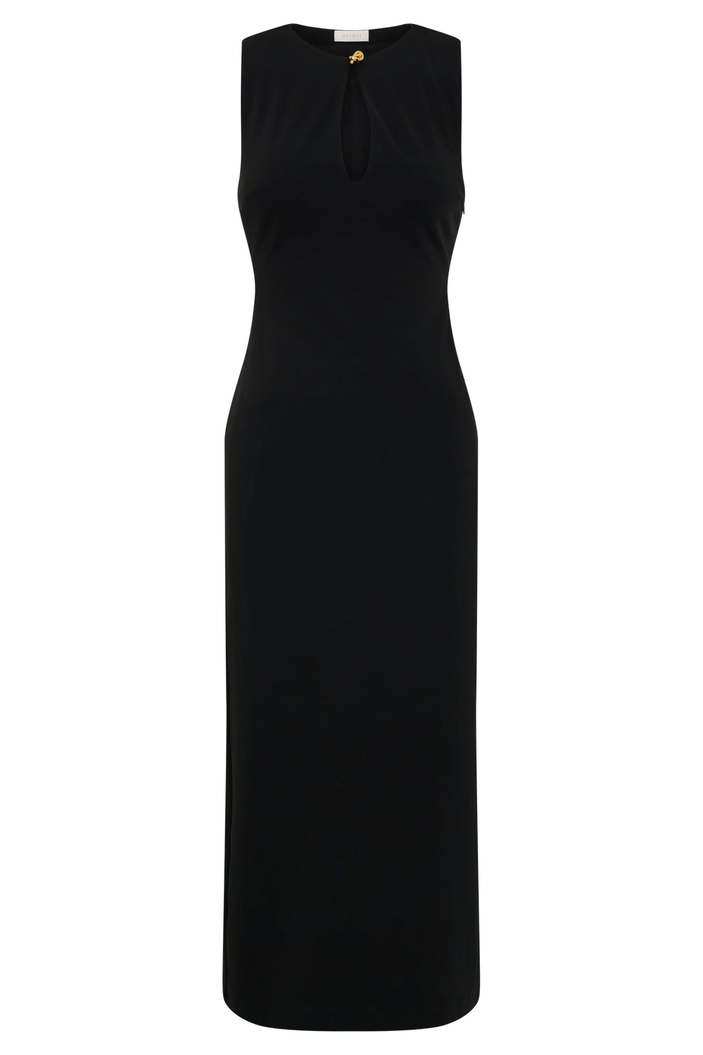 Norah Sleeveless Crepe Midi Dress - Black