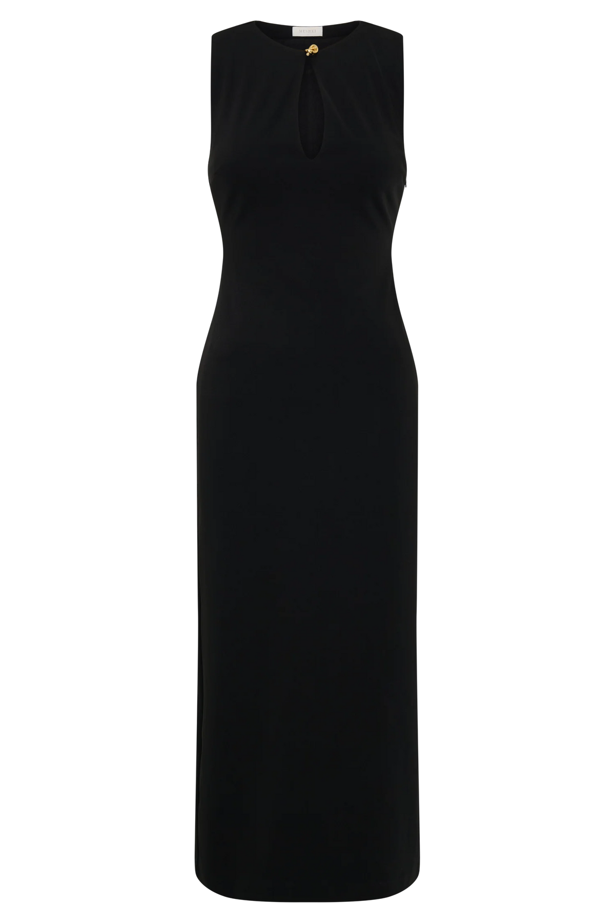 Norah Sleeveless Crepe Midi Dress - Black