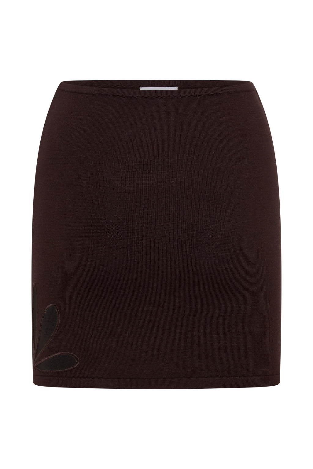 Brock Knit Cut Out Mini Skirt - Dark Chocolate