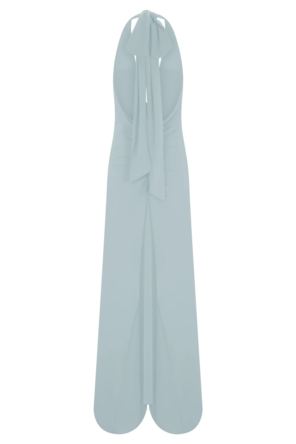 Juliet Slinky Maxi Dress With Scarf - Pale Blue