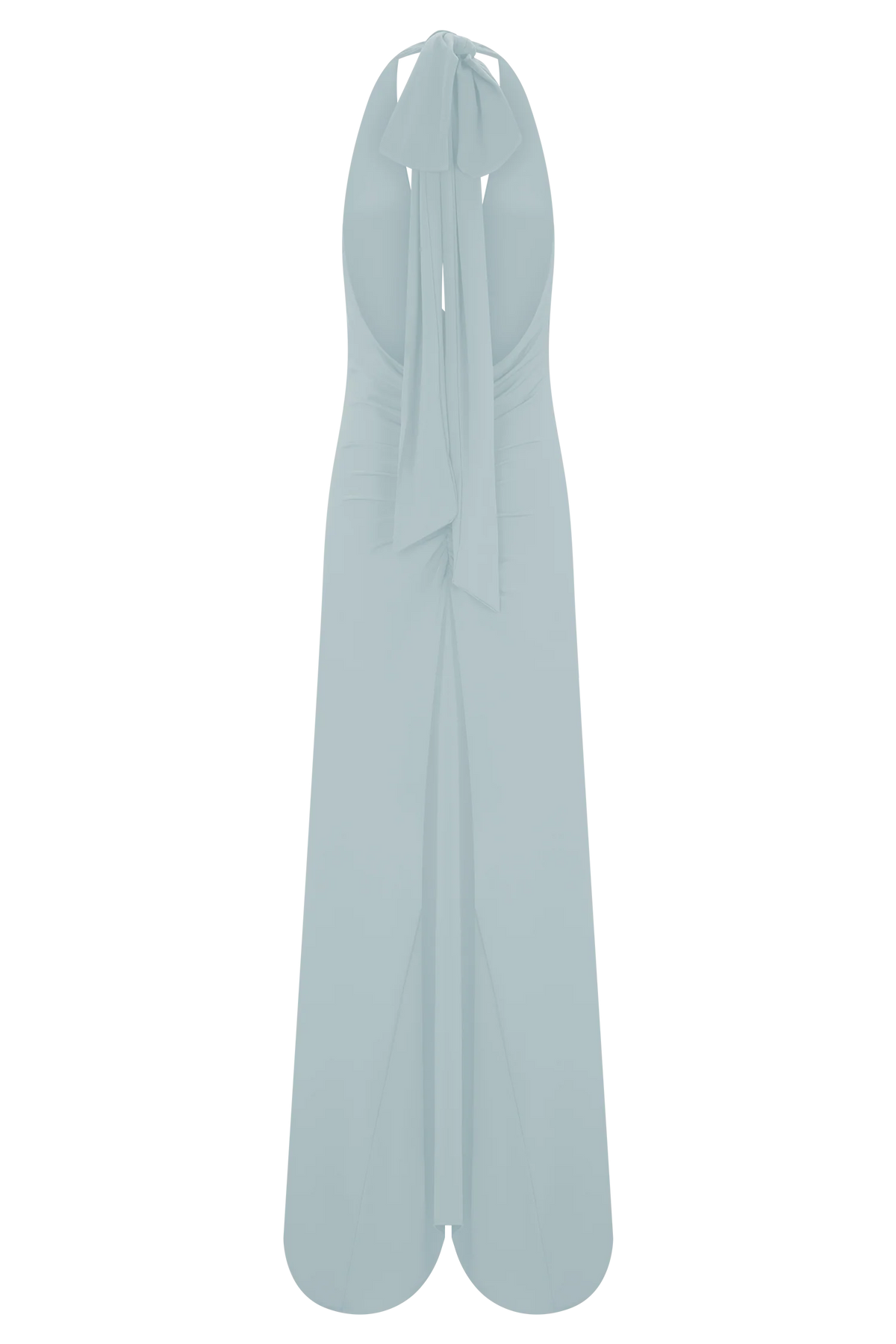 Juliet Slinky Maxi Dress With Scarf - Pale Blue