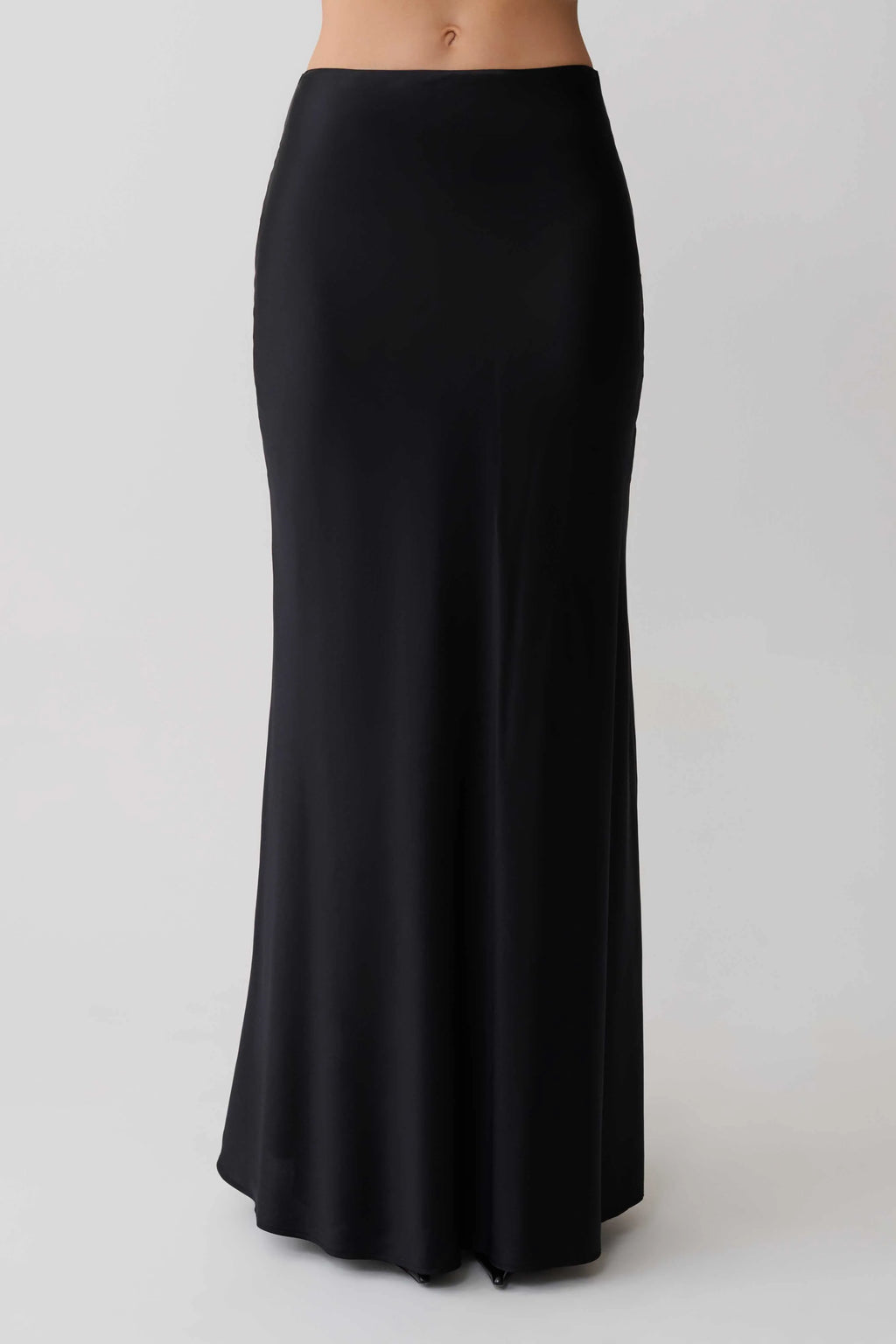 Sabrina Silk Blend Maxi Skirt - Black