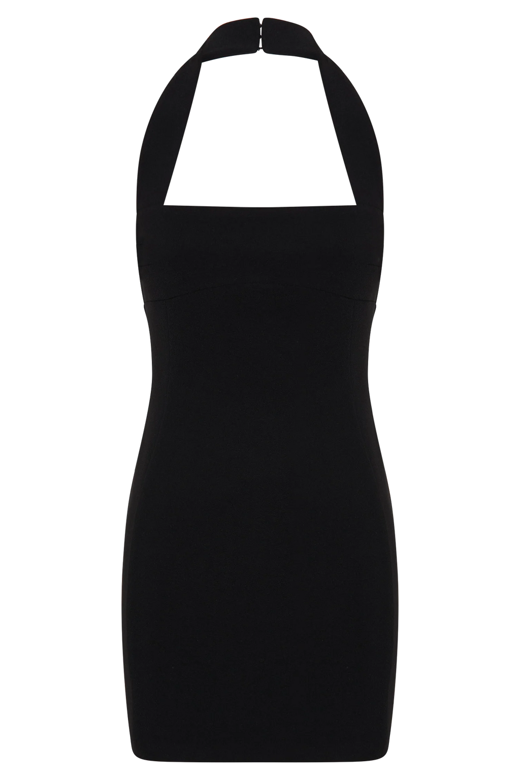 Amelita Suiting Halter Mini Dress - Black