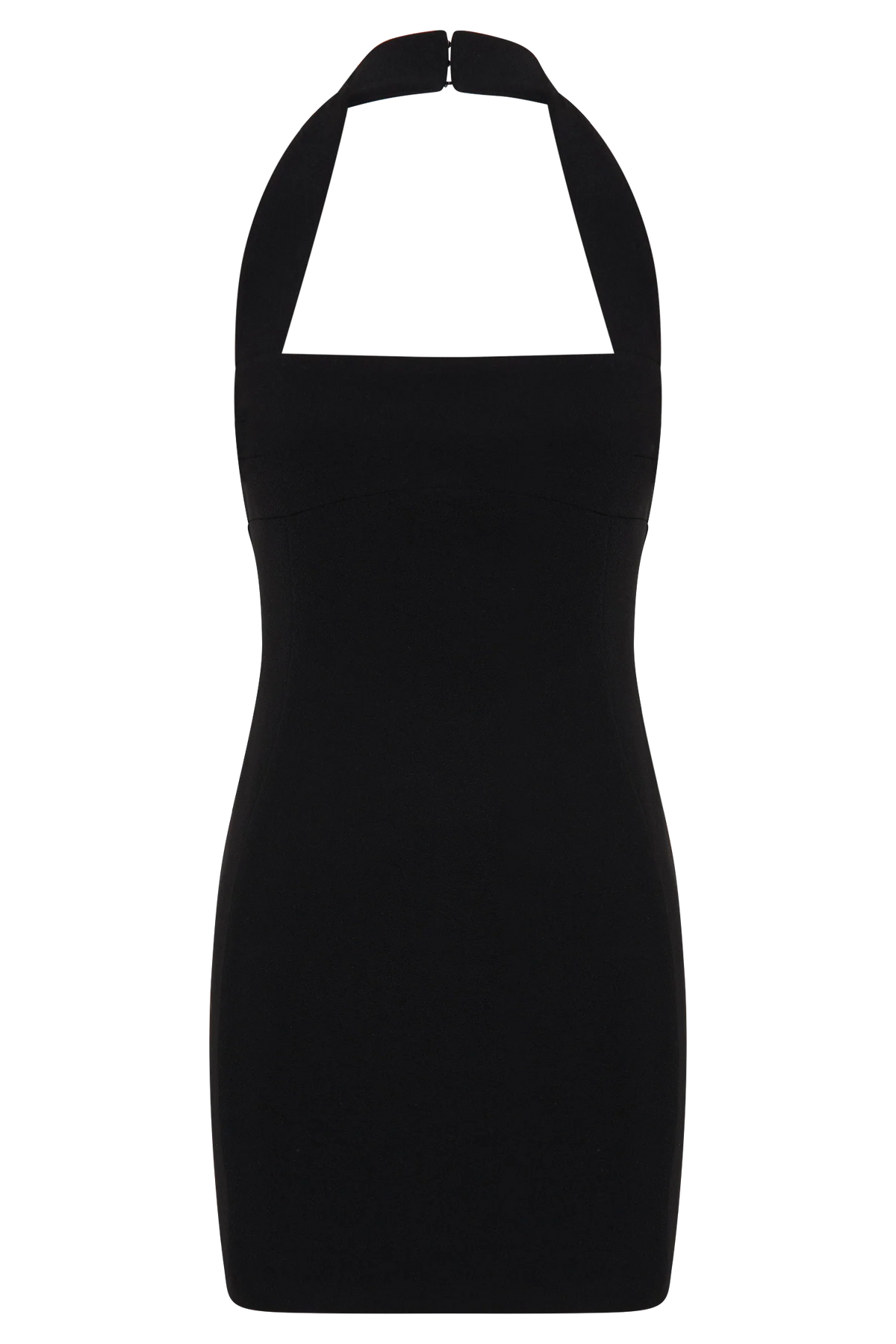Amelita Suiting Halter Mini Dress - Black