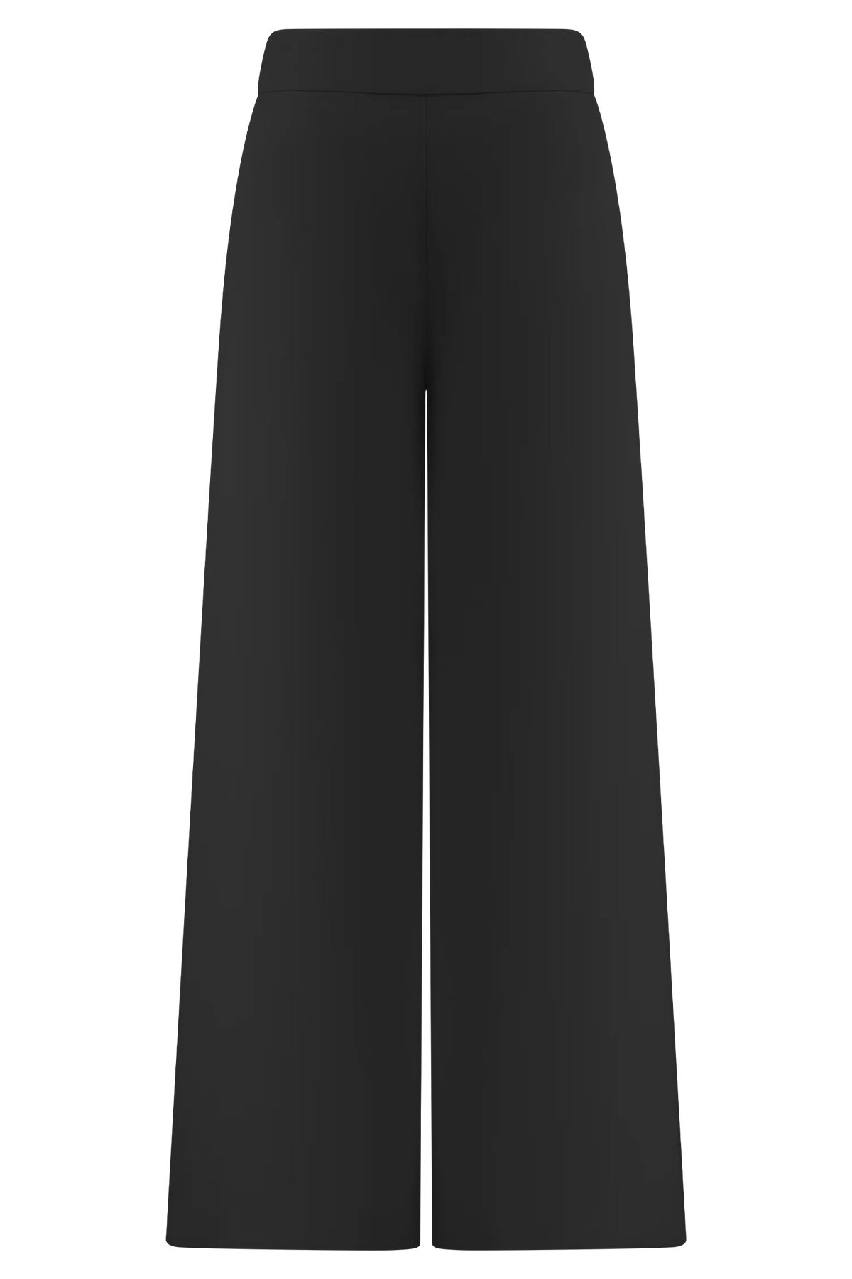 Raya Mid Rise Wide Leg Linen Pant - Black