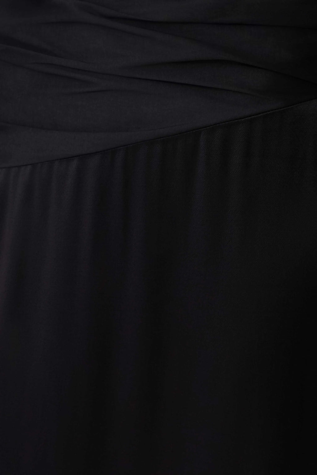 Serena Strapless Taffeta Maxi Dress - Black