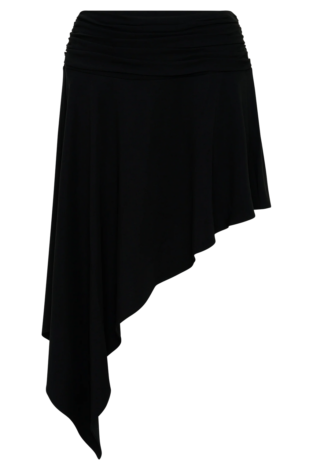 Talise Modal Hankie Midi Skirt - Black