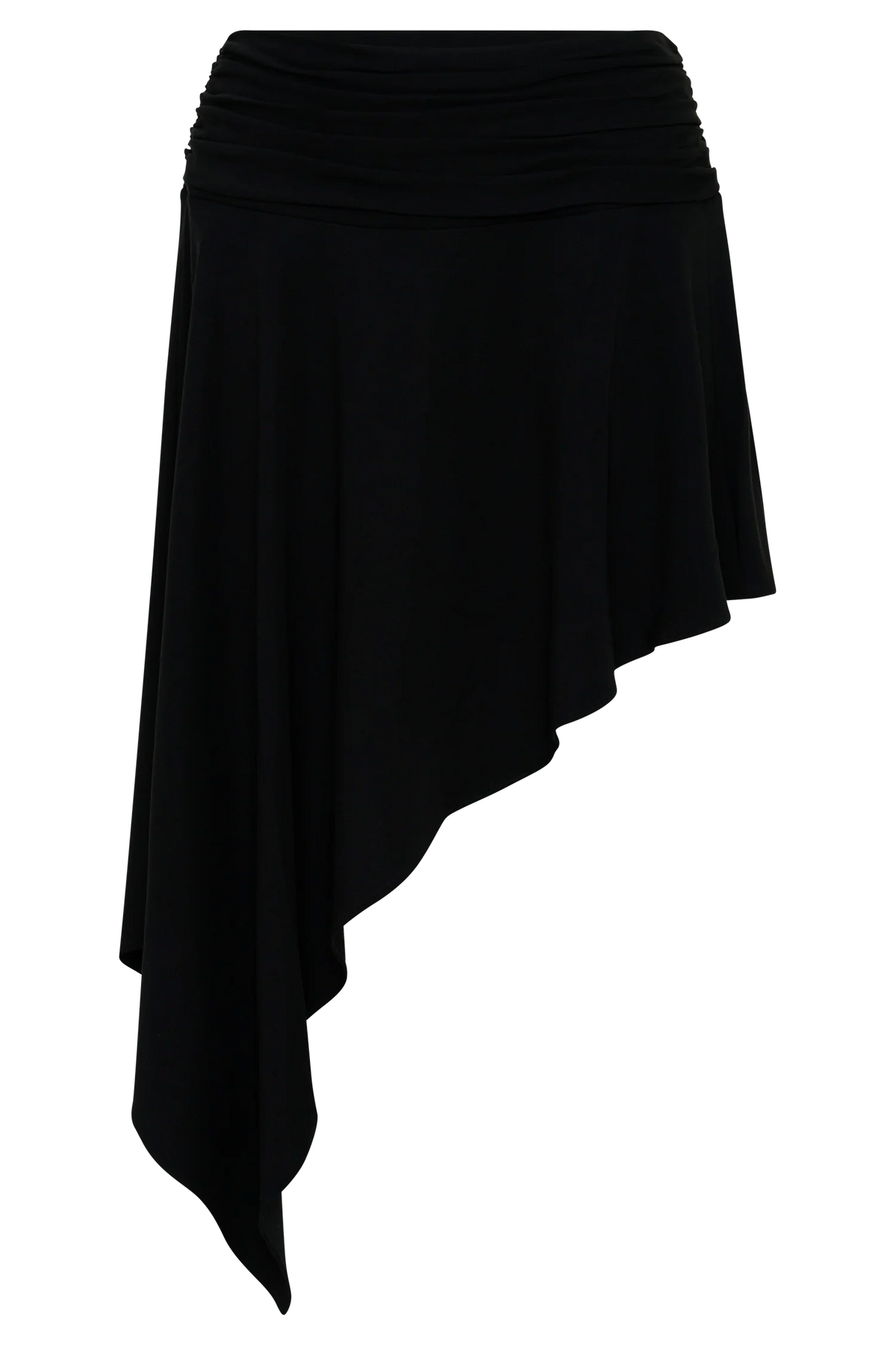 Talise Modal Hankie Midi Skirt - Black