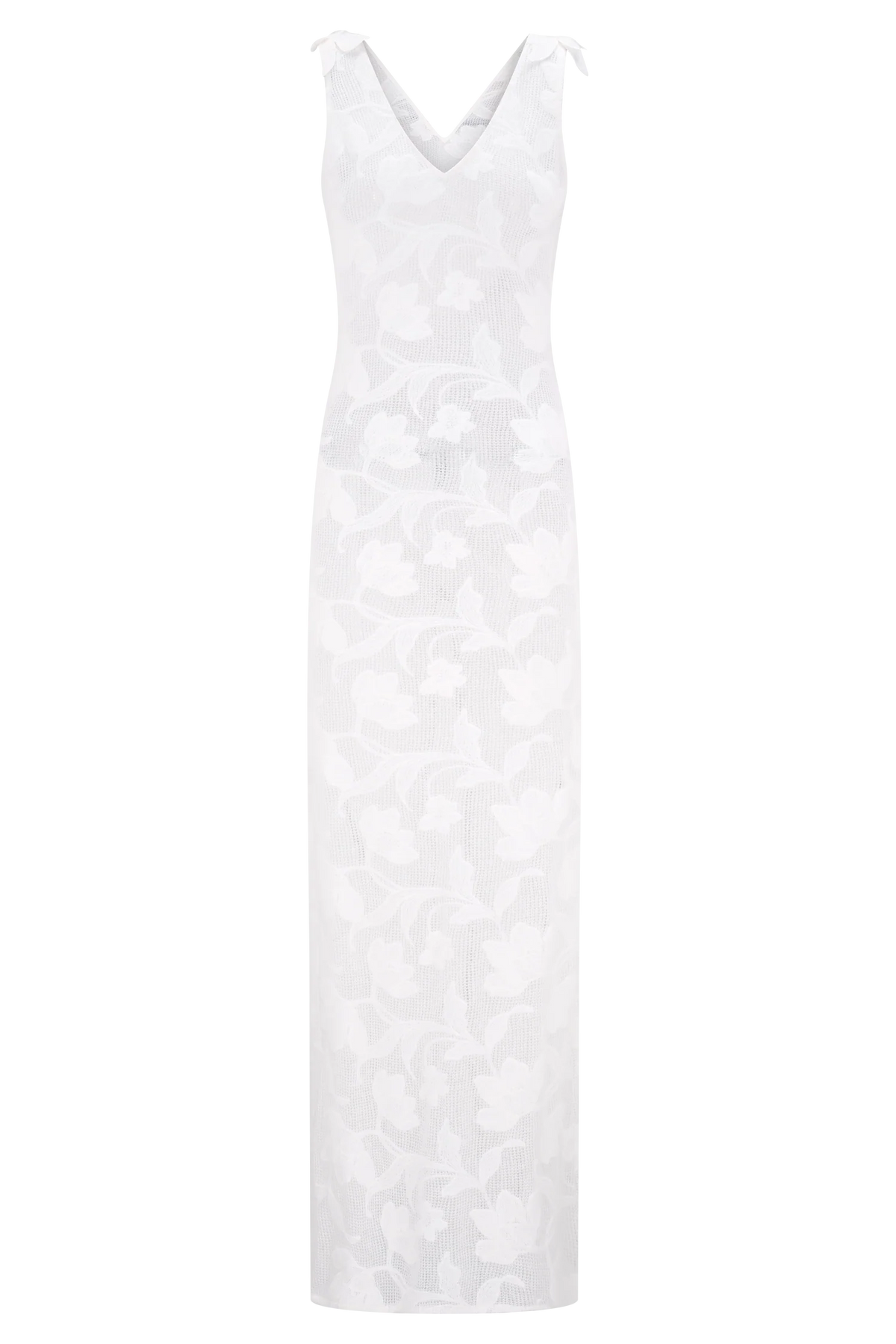 Cornelia Floral Sheer Maxi Dress - Ivory