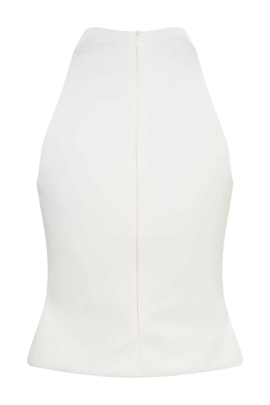 Portia Scuba Sleeveless Top - White