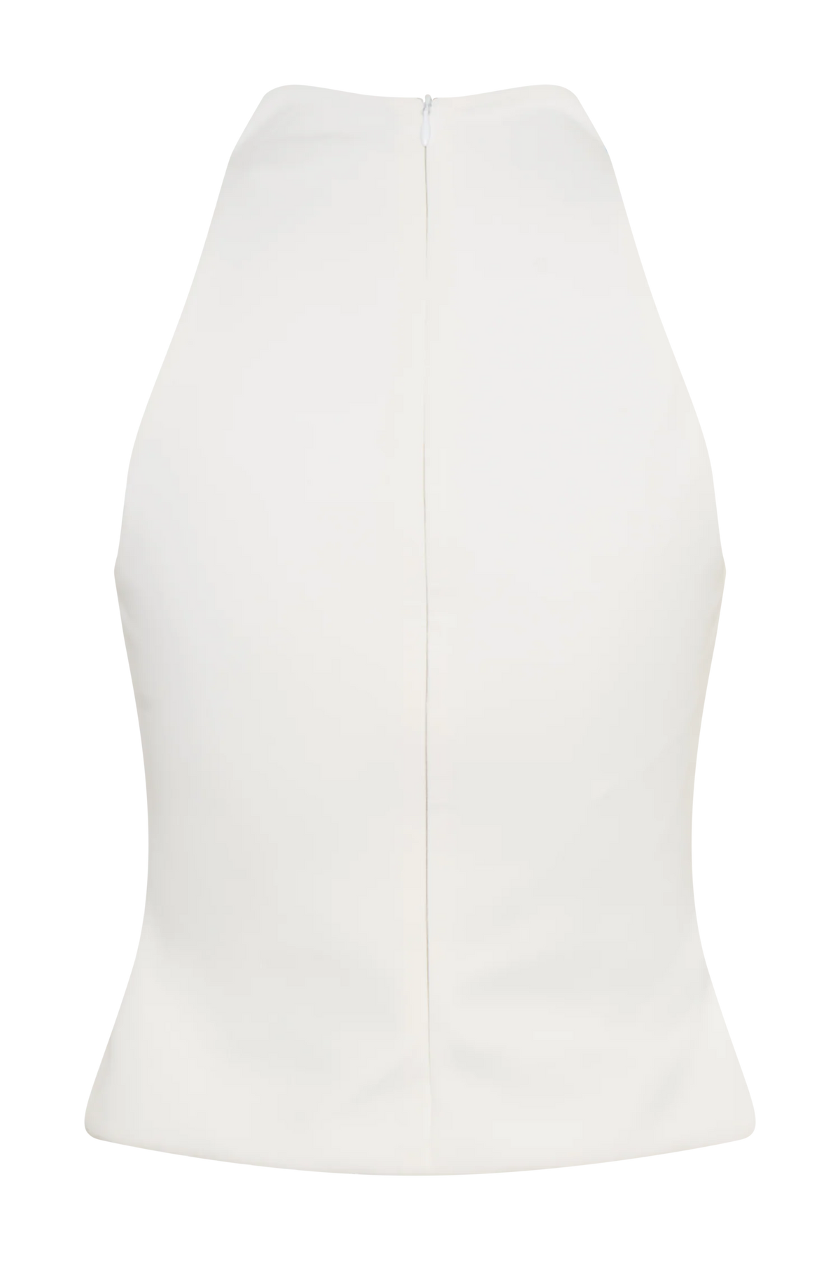Portia Scuba Sleeveless Top - White