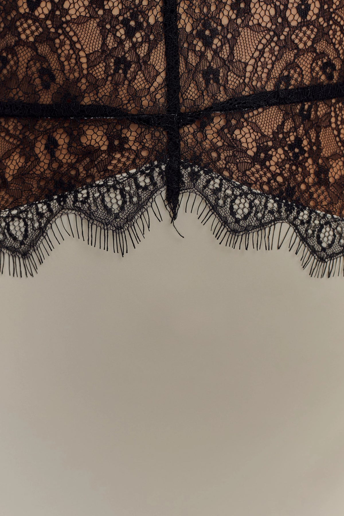 Dinah Lace And Satin Maxi Dress - Black/Ivory