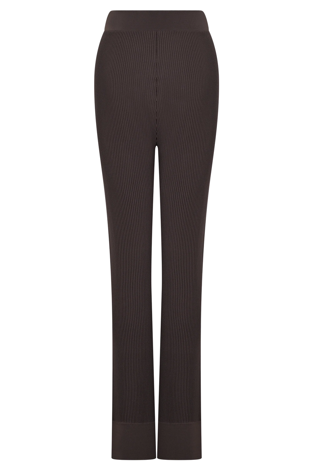 Elodie Ribbed Knit Pants - Chocolate