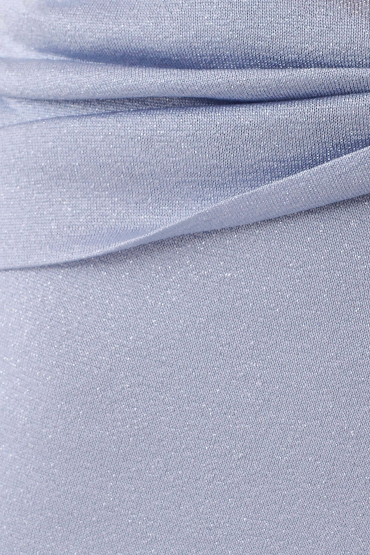 Adrienne Lurex Knot Maxi Skirt - Pastel Blue
