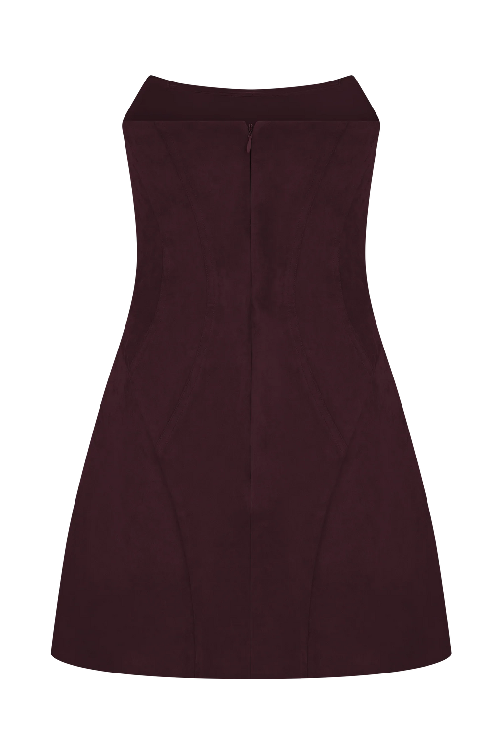 Andy Faux Suede Mini Dress - Wine