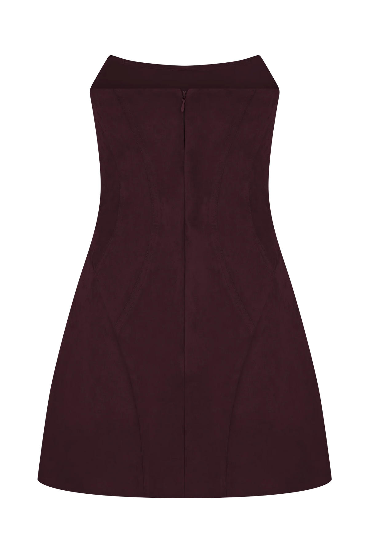 Andy Faux Suede Mini Dress - Wine