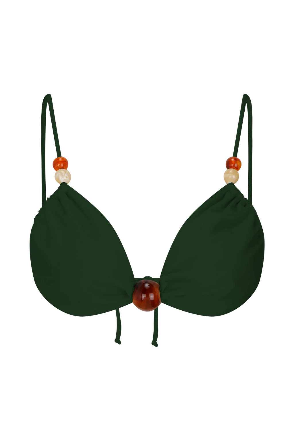 Memphis Beaded Bikini Top - Green