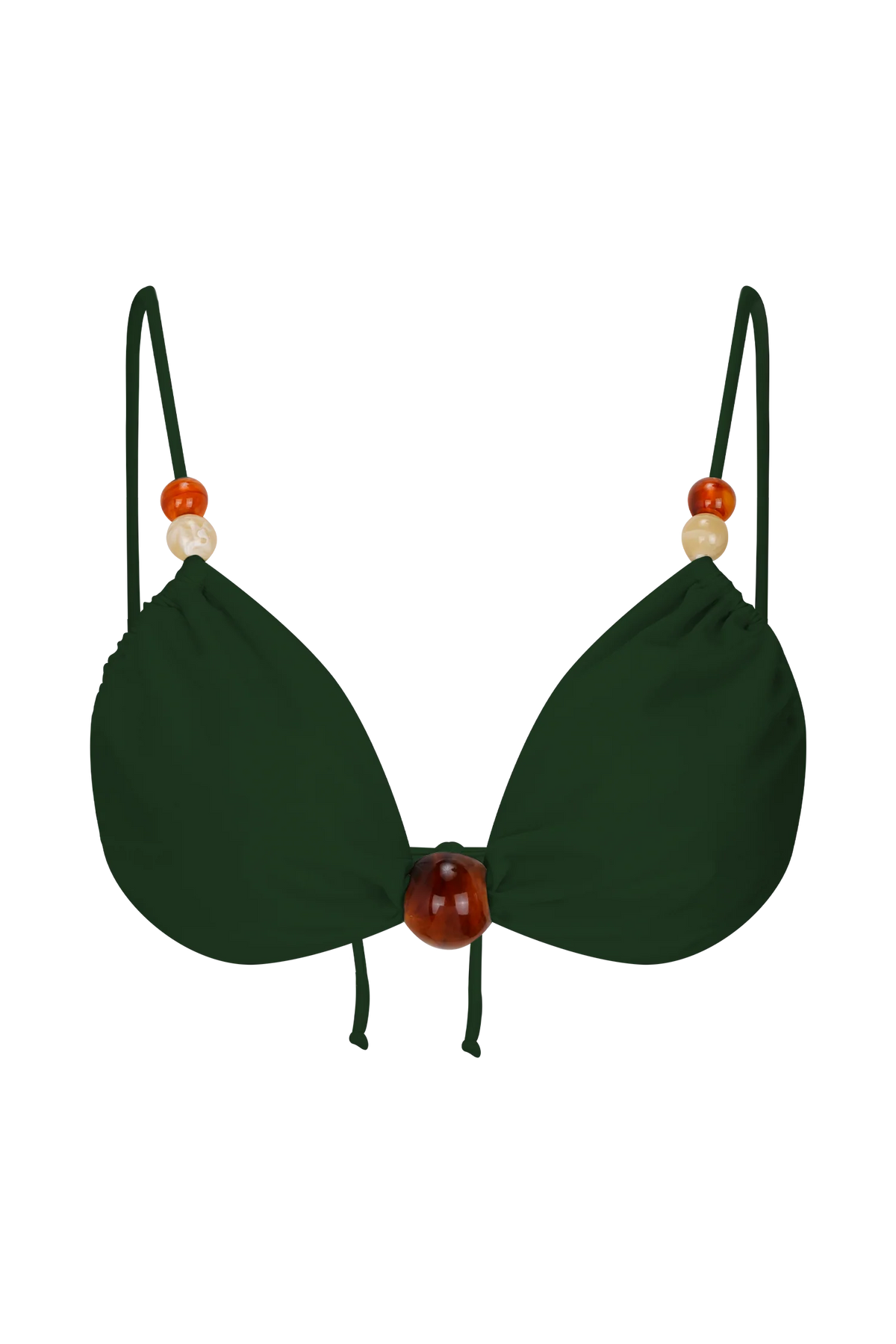 Memphis Beaded Bikini Top - Green