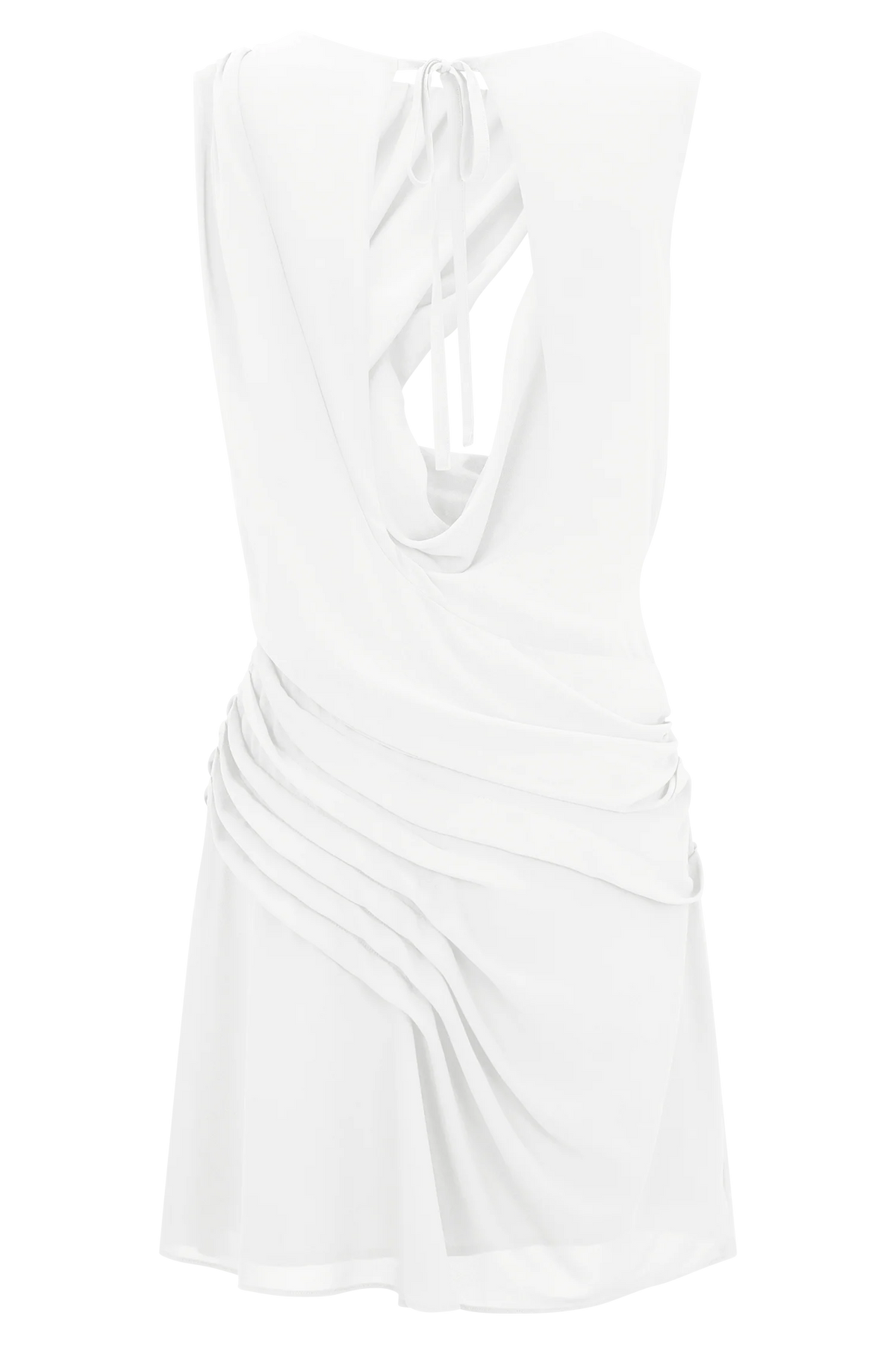Oria Chiffon Mini Dress - White