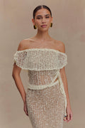 Cordelia Off Shoulder Knit Top - Ivory