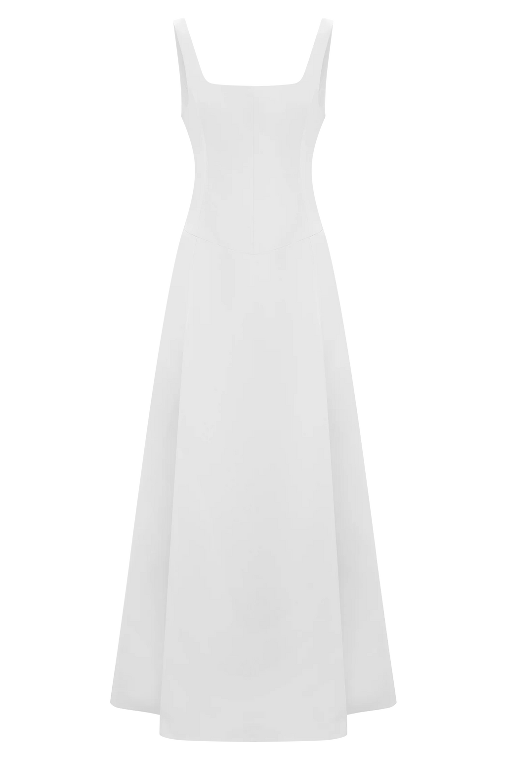 Salma Drop Waist Cotton Maxi Dress - White