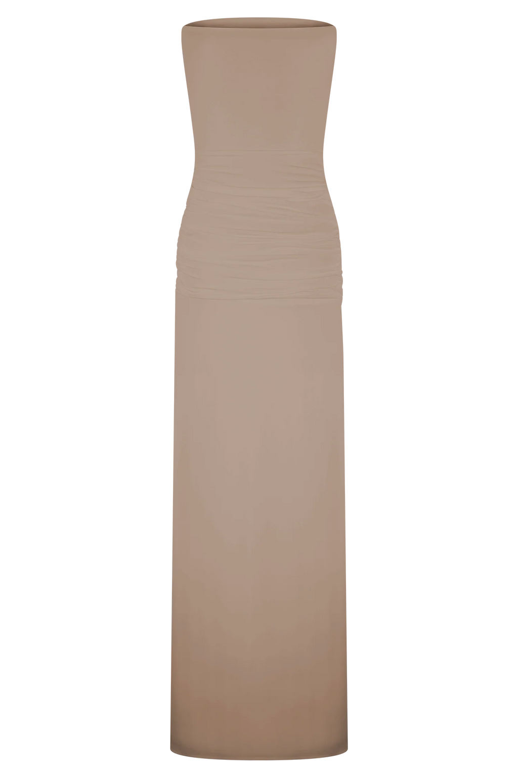 Mirren Strapless Slinky Maxi Dress - Bronze