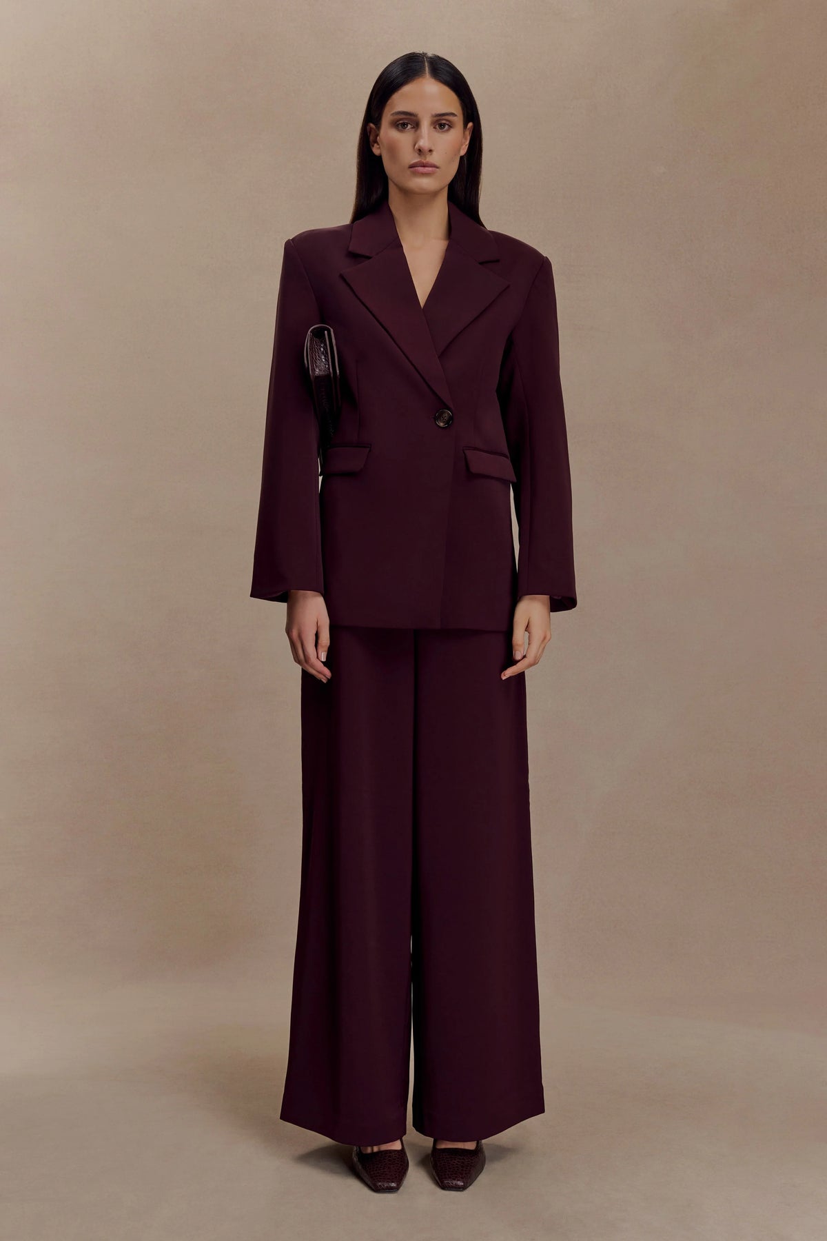 Mateo Oversized Blazer - Mahogany