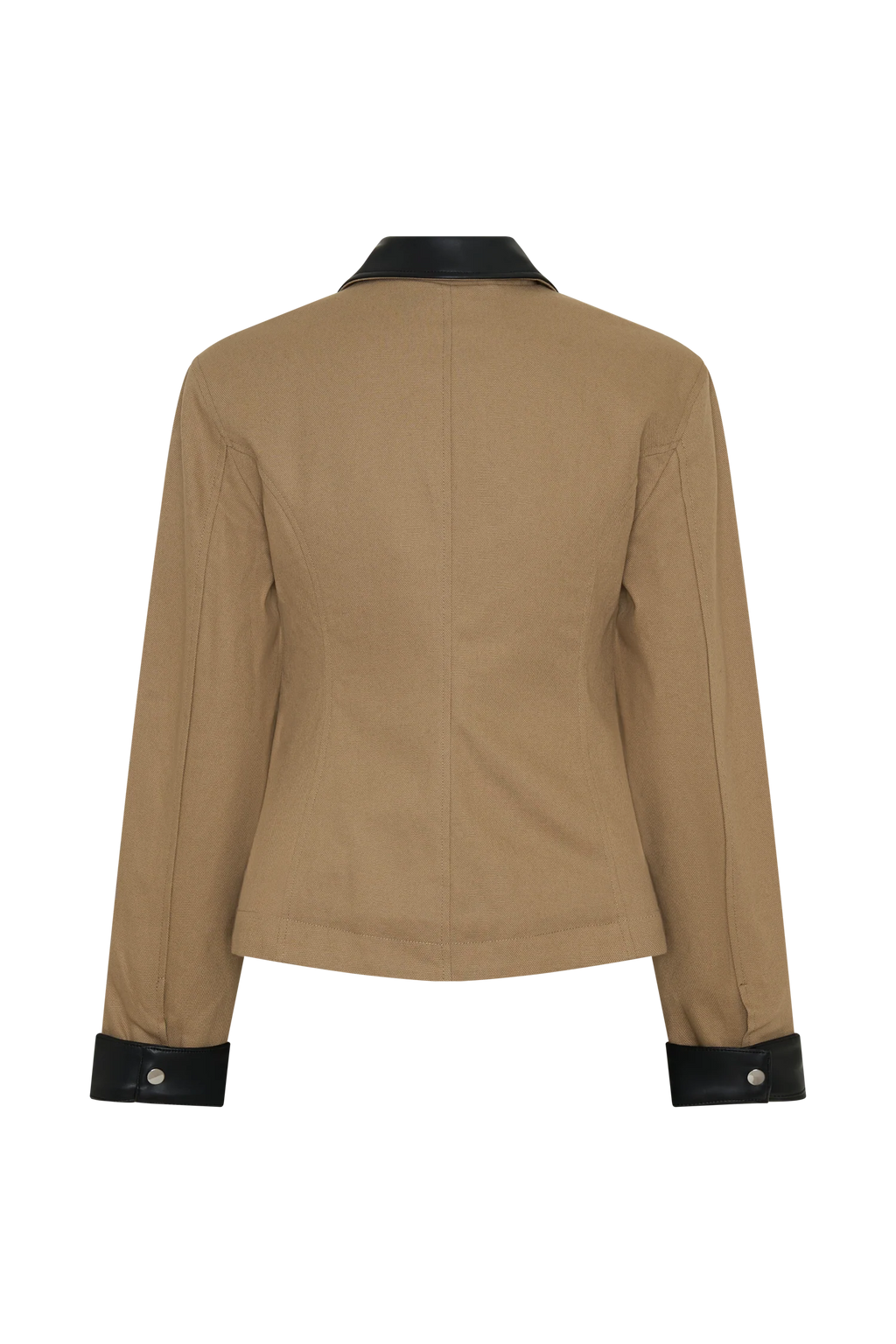 Solange Zip Up Collared Jacket - Natural