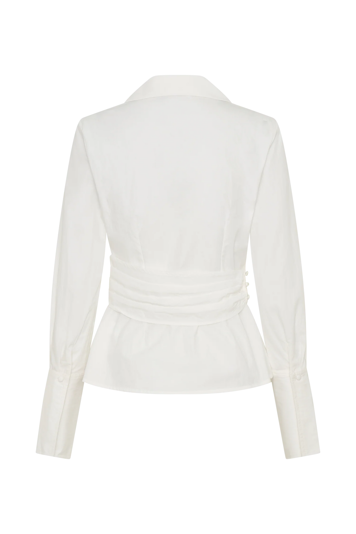 Eugenia Wrap Cotton Shirt - White