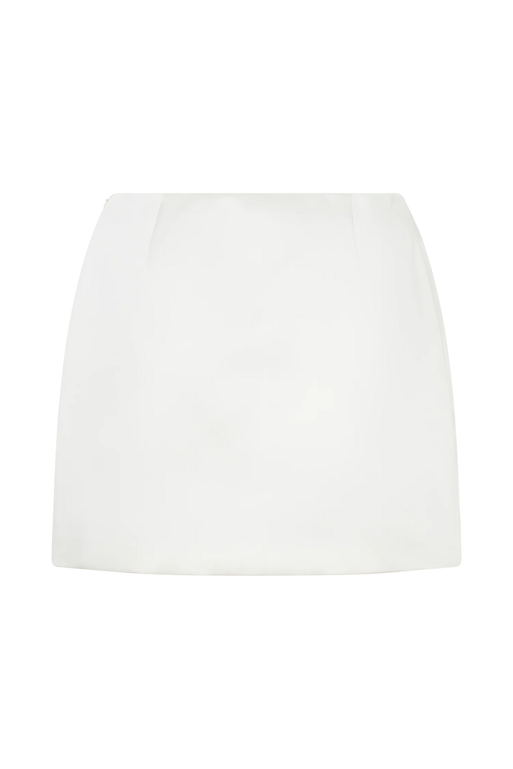 Adeline Satin Mini Skirt - White
