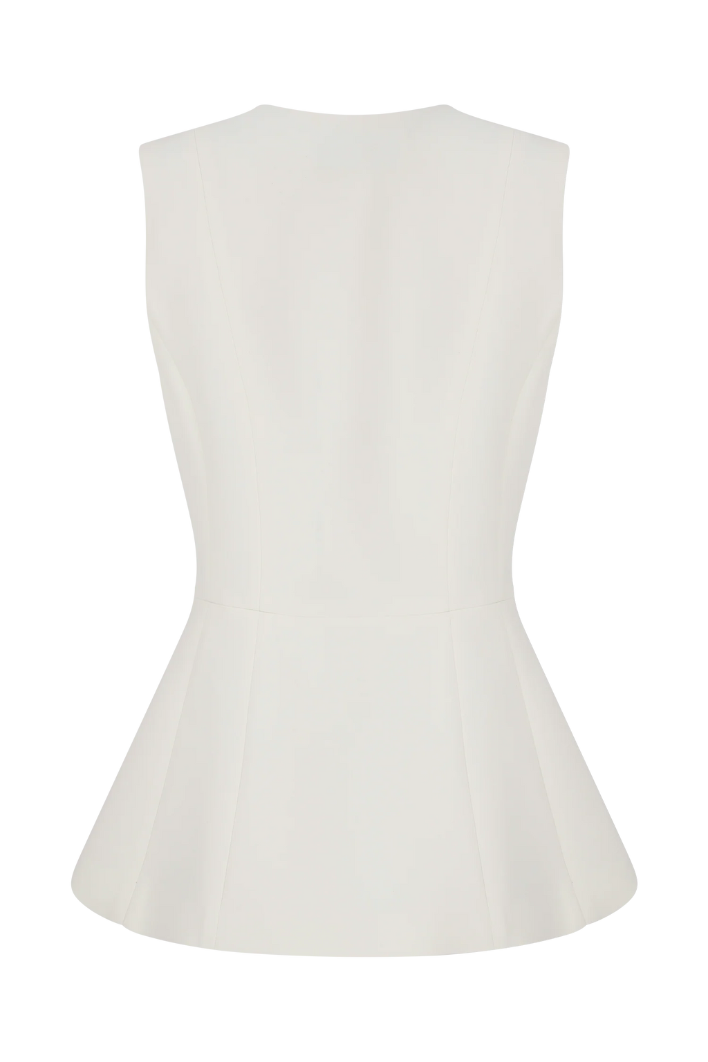 Angelie Suiting Vest Top - Ivory