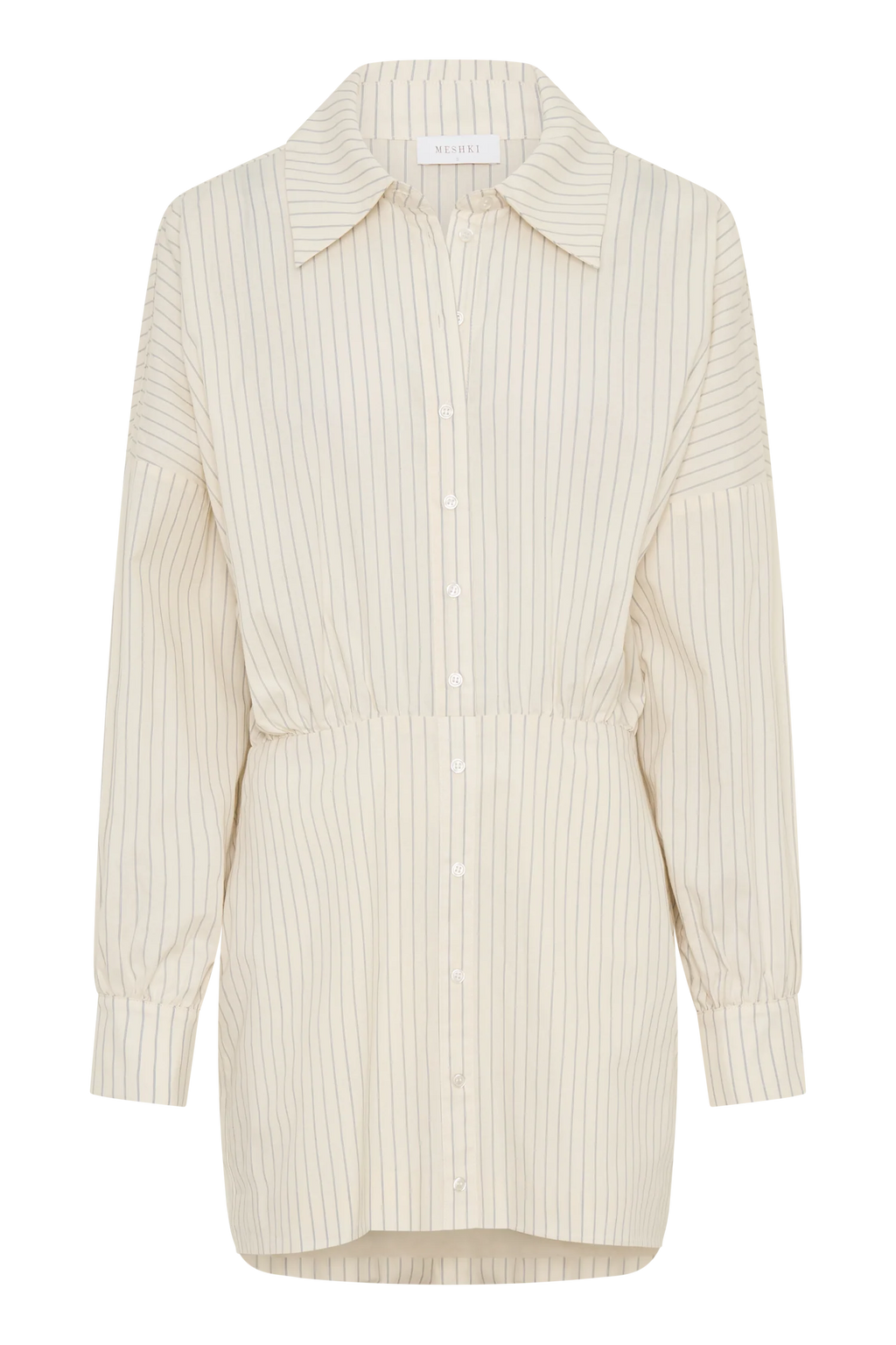Ivy Oversize Shirt Mini Dress - Stripe