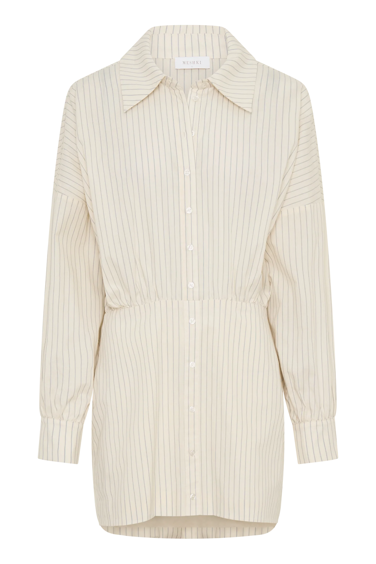 Ivy Oversize Shirt Mini Dress - Stripe