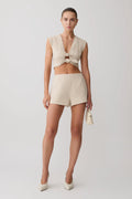 Anahita Linen Short - Natural