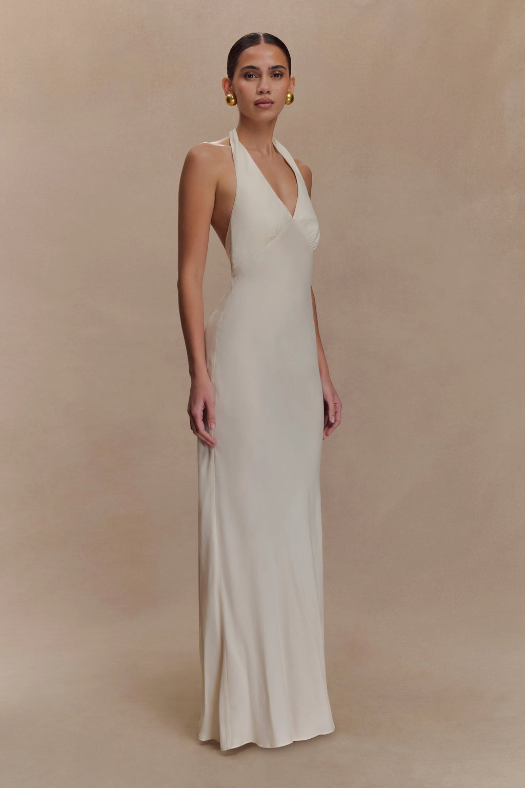 Louisiana Halter Maxi Dress - Ivory