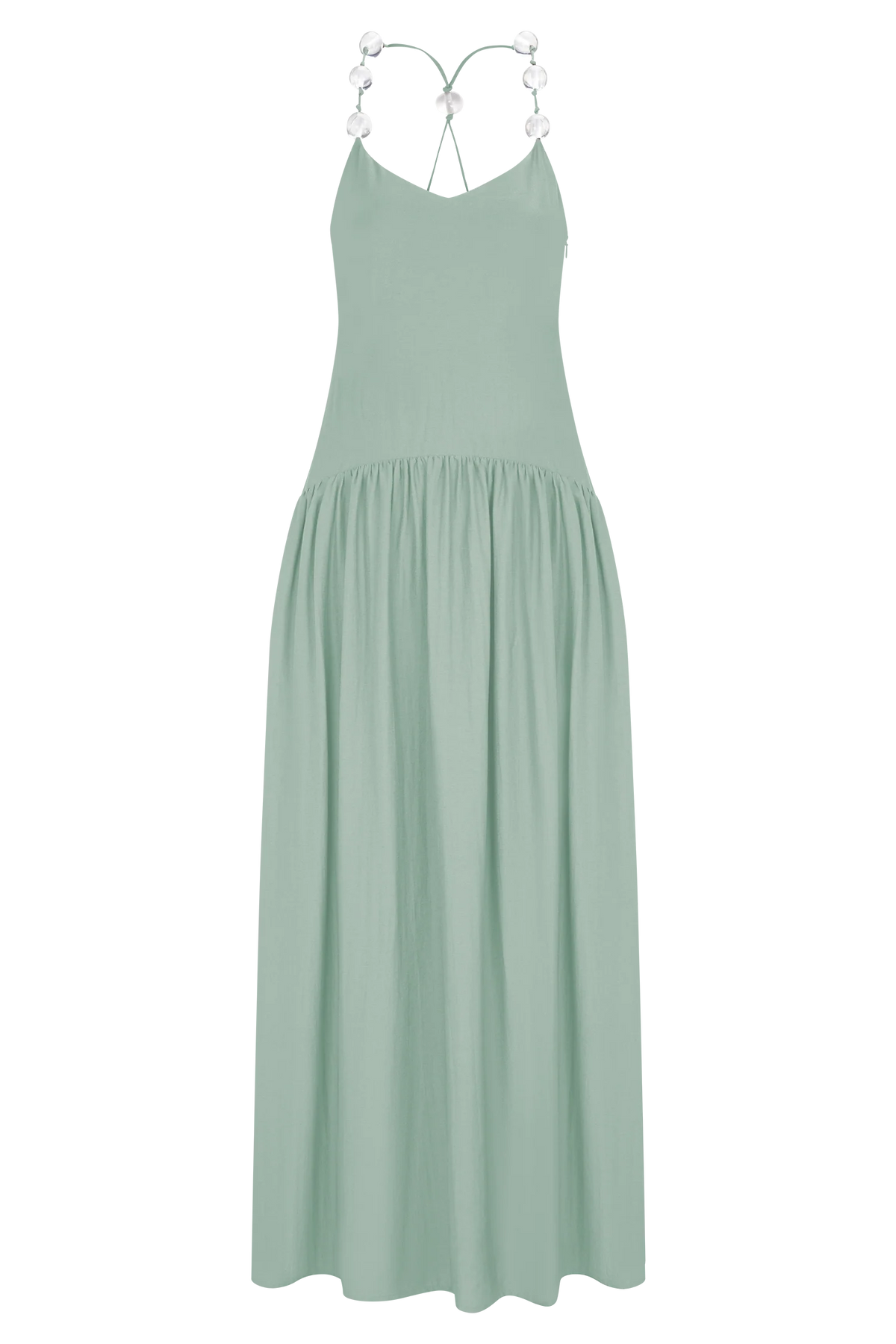 Darling Linen Maxi Dress - Sage