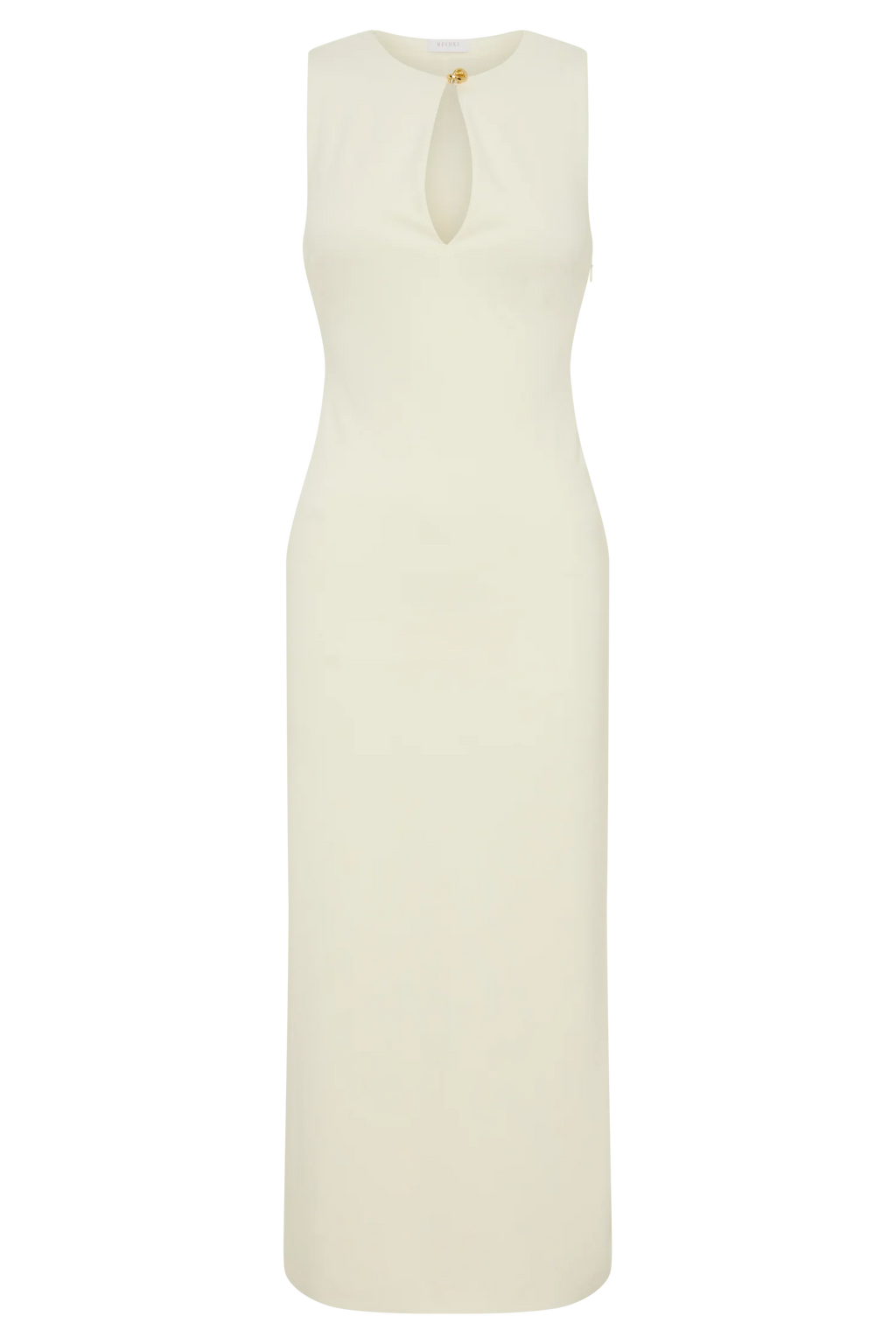 Norah Sleeveless Crepe Midi Dress - Ivory