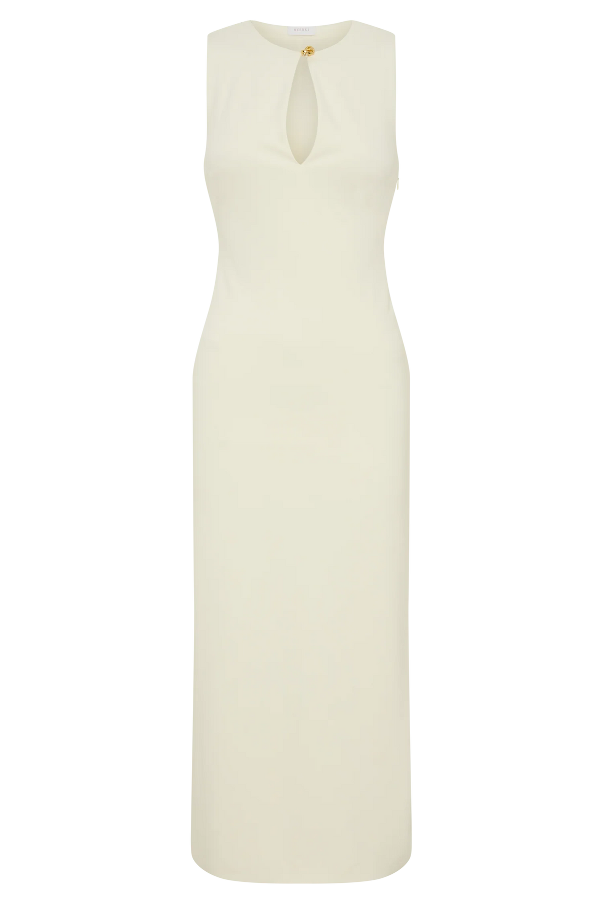 Norah Sleeveless Crepe Midi Dress - Ivory