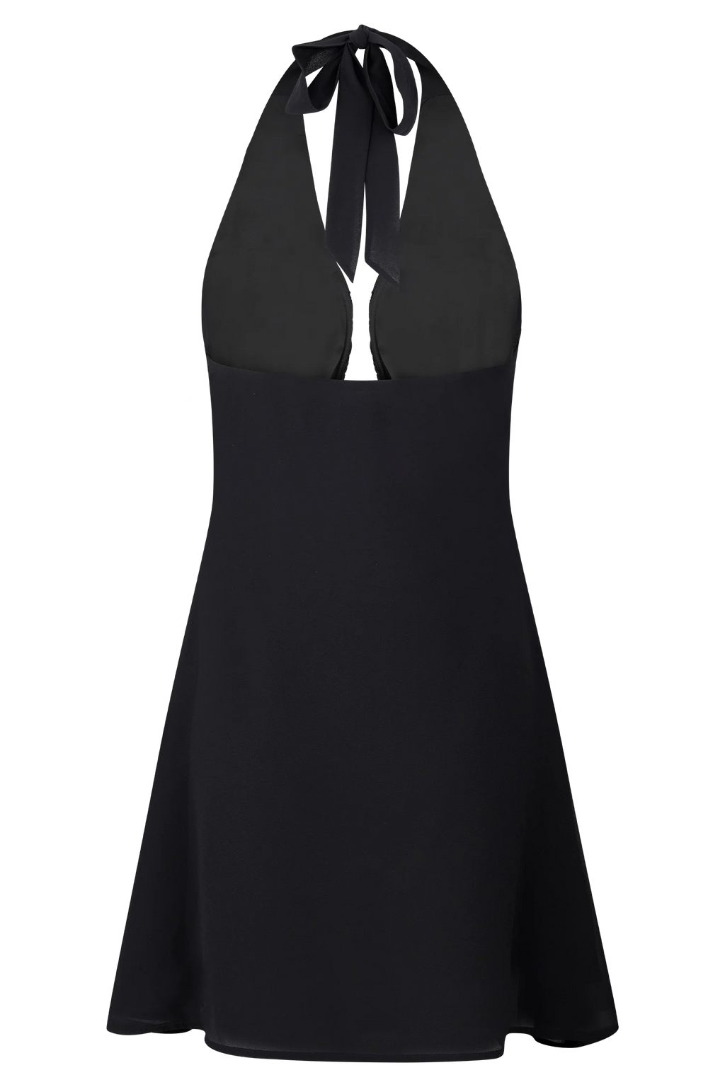Malakhai Chiffon Halter Mini Dress - Black