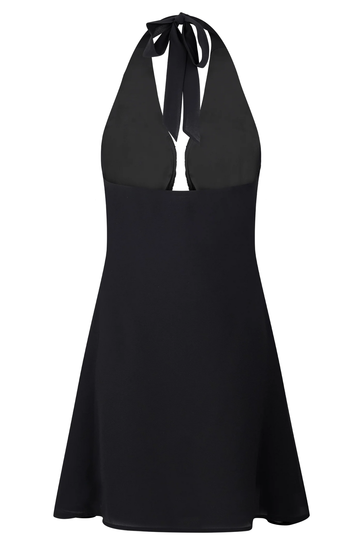 Malakhai Chiffon Halter Mini Dress - Black