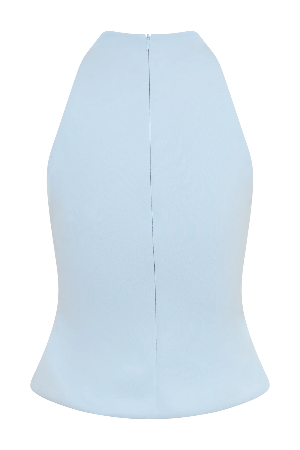 Portia Scuba Sleeveless Top - Pale Blue