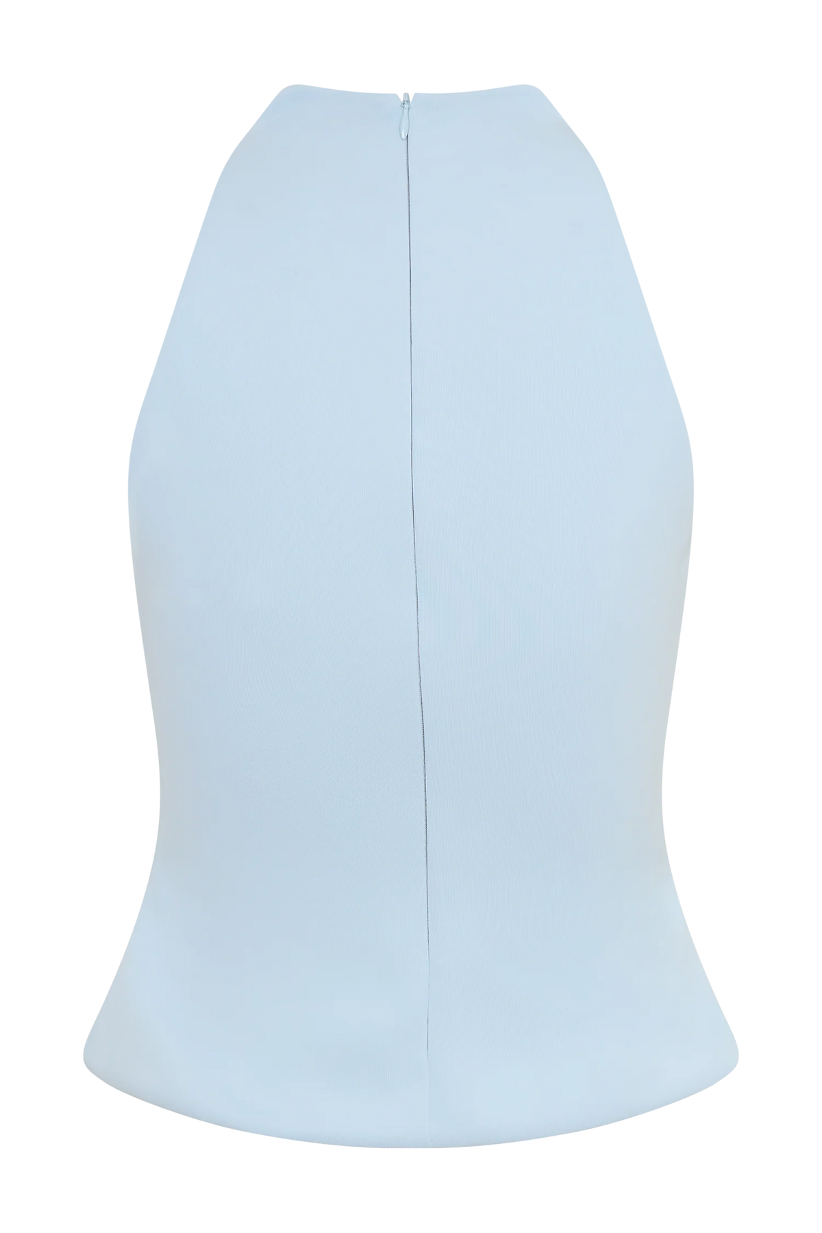 Portia Scuba Sleeveless Top - Pale Blue