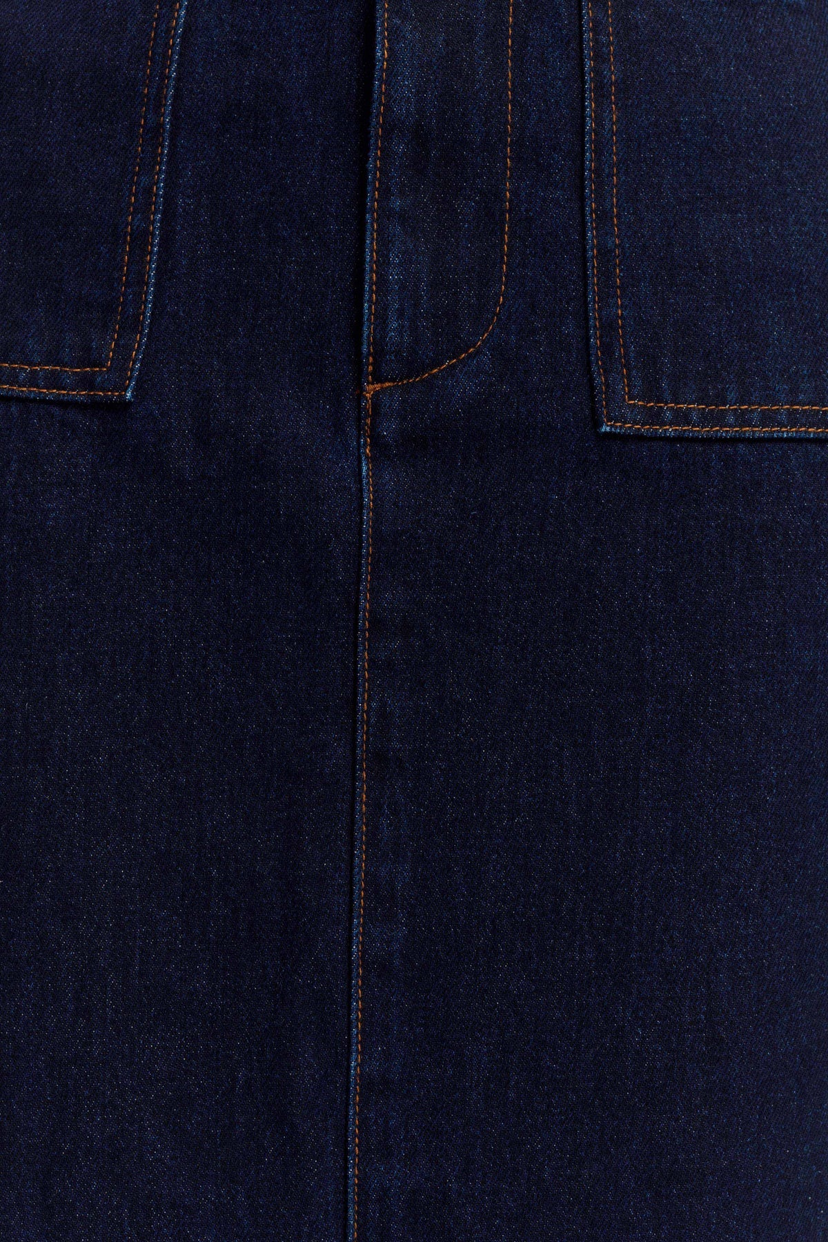 Fallon Denim Midi Skirt - Indigo Blue